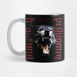 Vintage Angry Hellhound | Vintage | Dark Fantasy Mug